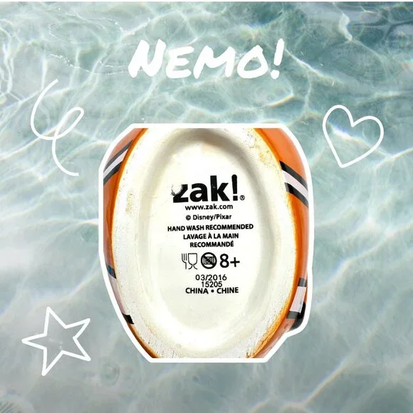 Zak Disney Pixar 3D Finding Nemo Coffee Mug Orange Clown Fish Sculptured - Picture 9 of 16